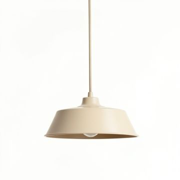 Ash Bluff Pendant Light Suspended From One Plain Cable - Beige (synthetic illustration; no displayed measurements)