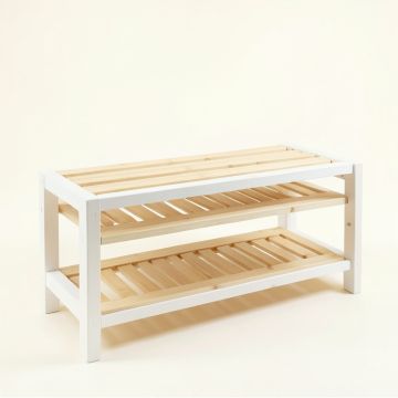 River Branch Shoe Storage Bench - White (synthetic illustration; no displayed measurements)