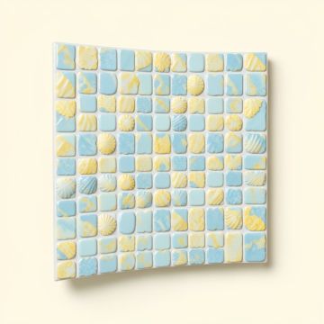 12 '' X 12 '' Seashell Grid Mosaic Wall & Floor Tile (synthetic illustration; no displayed measurements)