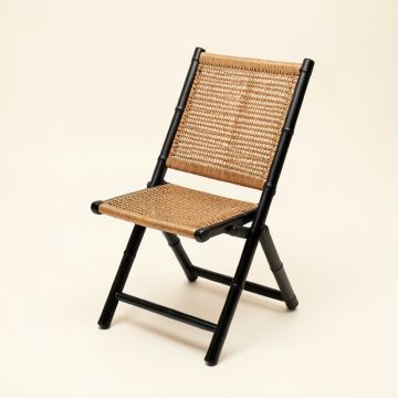 Vale Bend Folding Outdoor Chair - Black (synthetic illustration; no displayed measurements)