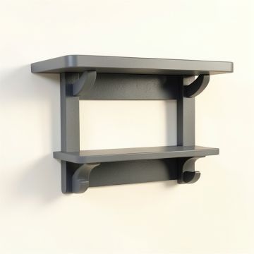 Vale Dale Wall-Mounted Entryway Organizer Shelf - Gray (synthetic illustration; no displayed measurements)
