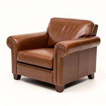 Valencia 68 '' Genuine Leather Rolled Arm Loveseat (synthetic illustration; no displayed measurements)