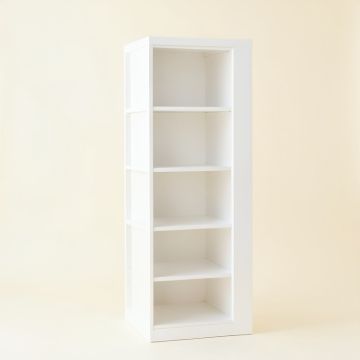 Alder Edge Narrow Cubby Tower - White (synthetic illustration; no displayed measurements)