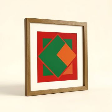 Square Geometric Picture Frame Graphic Art Print On Cnavas (synthetic illustration; no displayed measurements)