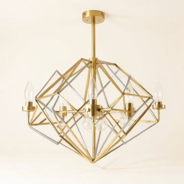 Avoca Shaded Geometric Chandelier (synthetic illustration; no displayed measurements)