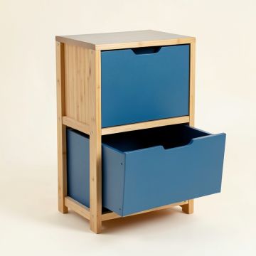 Slate Bridge Freestanding Pull-Out Hamper Cabinet - Blue (synthetic illustration; no displayed measurements)
