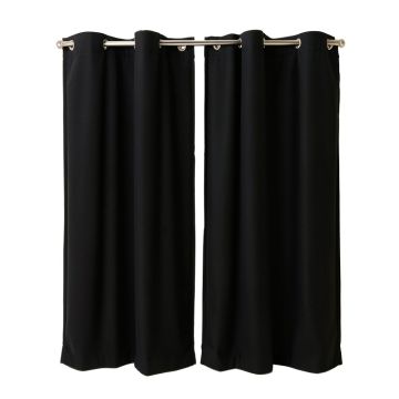 Hiddenite Solid Blackout Thermal Grommet Curtain Panels