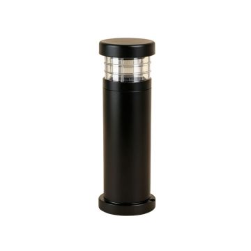Black Solar Powered Integrated Led Bollard Light