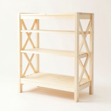 River Arc Empty Seed-Starting Shelving Unit Without Lights - Ivory (synthetic illustration; no displayed measurements)