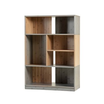 Willow Arc Freestanding Bookcase - Gray