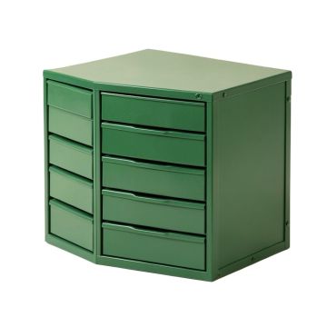 Rowan Arc Small-Parts Storage Drawer Cabinet - Green