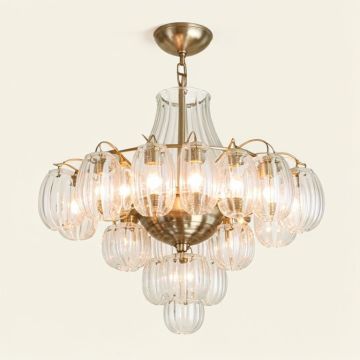 Jazmyne 42-Light Shaded Tiered Chandelier (synthetic illustration; no displayed measurements)