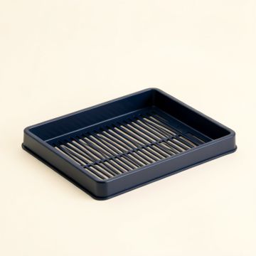 Elm Bridge Empty Under-Desk Cable Tray - Navy (synthetic illustration; no displayed measurements)