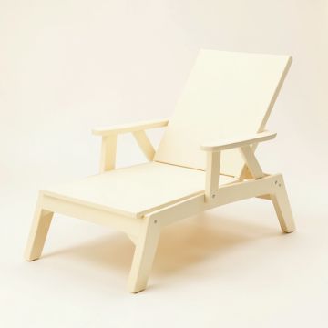 Clay Brook Outdoor Lounge Chair - Cream (synthetic illustration; no displayed measurements)