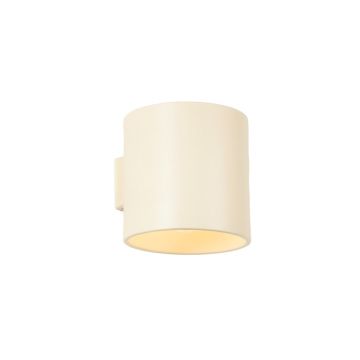 Stone Crest Wall Sconce Mounted On A Plain Wall - Ivory