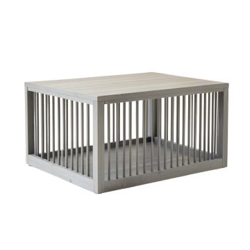 Wren Bridge Empty Furniture-Style Pet Crate - Gray