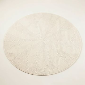 Glen Bend Round Area Rug - Cream (synthetic illustration; no displayed measurements)