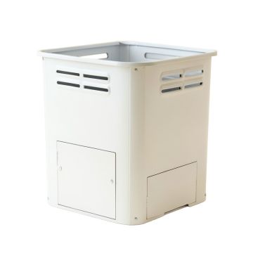 Wren Crest Closed Garden Compost Bin - White