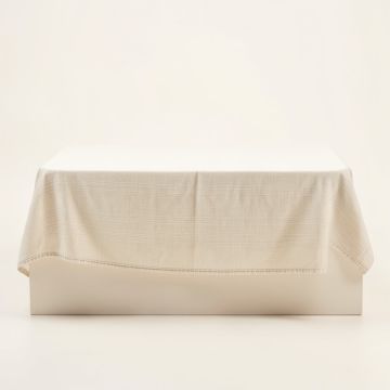 Linden Dell Flat Bed Sheet - Ivory (synthetic illustration; no displayed measurements)