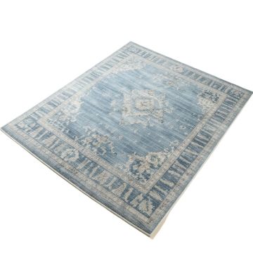 Bussard Cotton Blue Area Rug