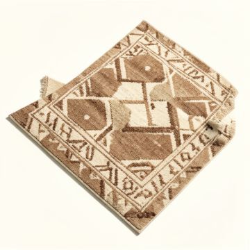 Quercia Geometric Tufted Wool Beige/Brown Area Rug (synthetic illustration; no displayed measurements)