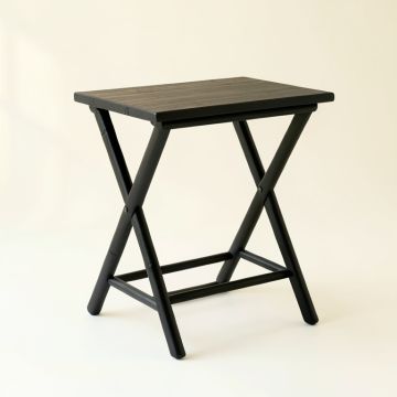Maple Crossing Compact Balcony Table - Black (synthetic illustration; no displayed measurements)
