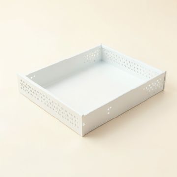 Alder Crest Empty Under-Desk Cable Tray - White (synthetic illustration; no displayed measurements)