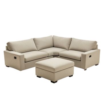 Troxelville 84 '' Wide Symmetrical Modular Corner Sectional With Ottoman