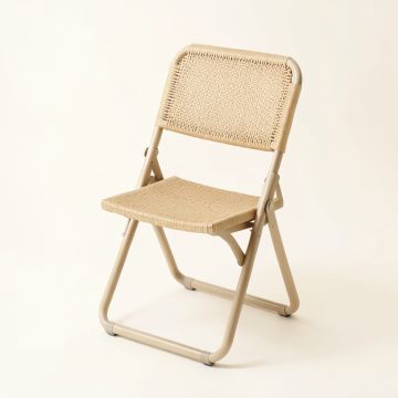 Hazel Bluff Folding Outdoor Chair - Beige (synthetic illustration; no displayed measurements)