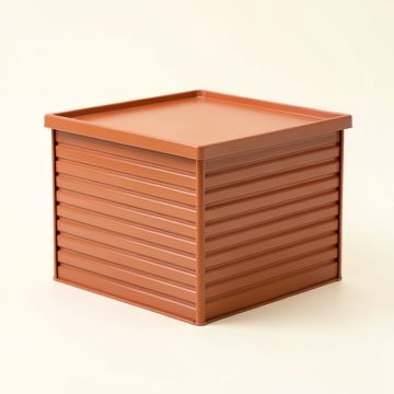 Aspen Canyon Closed Outdoor Storage Box - Terracotta (synthetic illustration; no displayed measurements)
