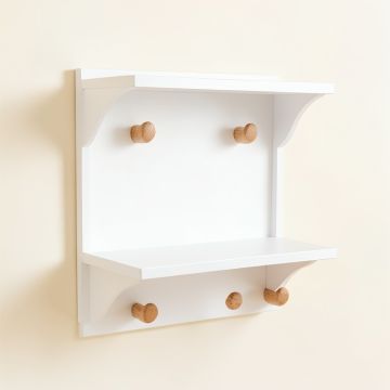 Ash Arc Wall-Mounted Entryway Organizer Shelf (synthetic illustration; no displayed measurements)