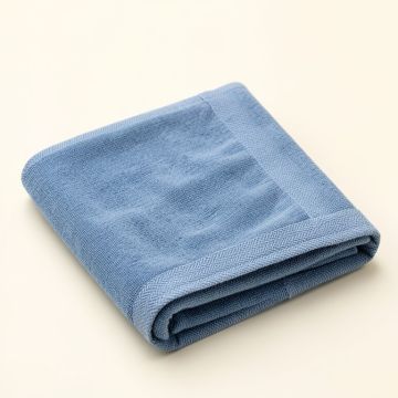 Moss Dell Bath Towel - Blue (synthetic illustration; no displayed measurements)