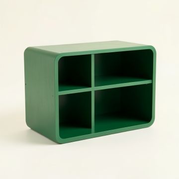 Slate Bend Low Toy Storage Unit - Green (synthetic illustration; no displayed measurements)