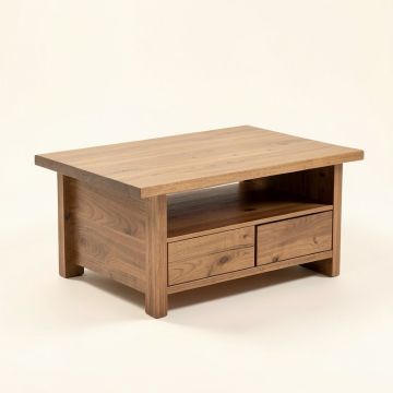 Lewter Solid Wood Coffee Table With Storage (synthetic illustration; no displayed measurements)