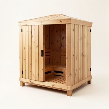 Vienna Cedar 2 Person Steam Sauna (synthetic illustration; no displayed measurements)
