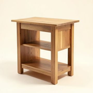 Ermengarda Kitchen Cart Solid Wood (synthetic illustration; no displayed measurements)