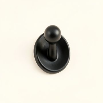 Heath Arc Wall-Mounted Robe Hook - Black (synthetic illustration; no displayed measurements)