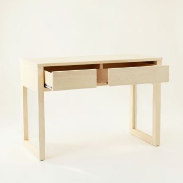 Slate Arc Writing Desk - Ivory (synthetic illustration; no displayed measurements)
