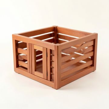Cove Branch Empty Furniture-Style Pet Crate - Terracotta (synthetic illustration; no displayed measurements)