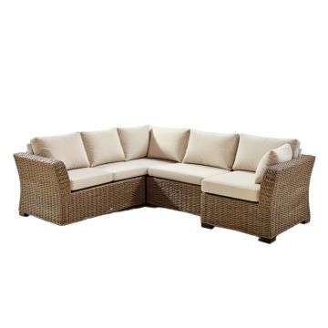 David-Kevan Outdoor Patio 8 Piece Rattan Sectional Seating Group With Cushions