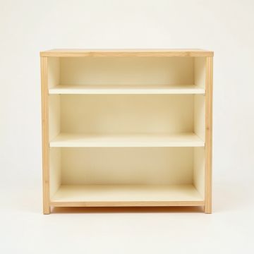 Brook Bluff Low Bookcase - Cream (synthetic illustration; no displayed measurements)