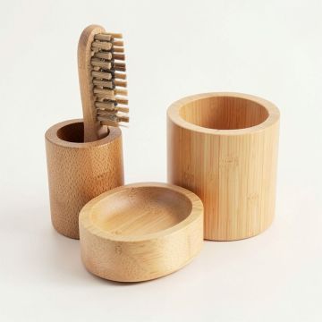 Mcgonigal Bamboo 4 Piece Bathroom Accessory Set (synthetic illustration; no displayed measurements)