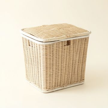 Holly Branch Laundry Hamper - White (synthetic illustration; no displayed measurements)