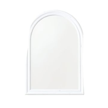 Pine Arc Framed Wall Mirror - White