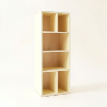 Rowan Dell Narrow Cubby Tower - Ivory (synthetic illustration; no displayed measurements)
