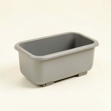 Pine Bluff Empty Railing Planter With Integral Brackets - Gray (synthetic illustration; no displayed measurements)
