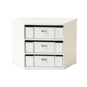 Fern Bend Small-Parts Storage Drawer Cabinet - White