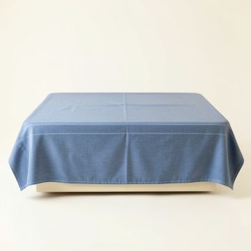 Willow Arc Flat Bed Sheet - Blue (synthetic illustration; no displayed measurements)