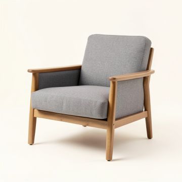 Maple Branch Upholstered Armchair - Gray (synthetic illustration; no displayed measurements)