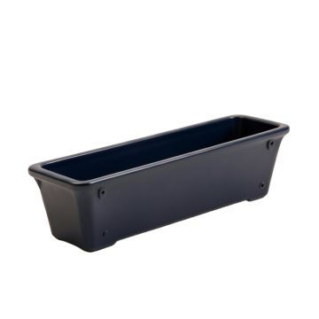 Flint Crest Empty Railing Planter With Integral Brackets - Navy